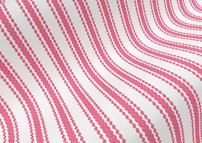 Lace Stripes, Lipstick Pink - Made to Measure Curtains - Image 4